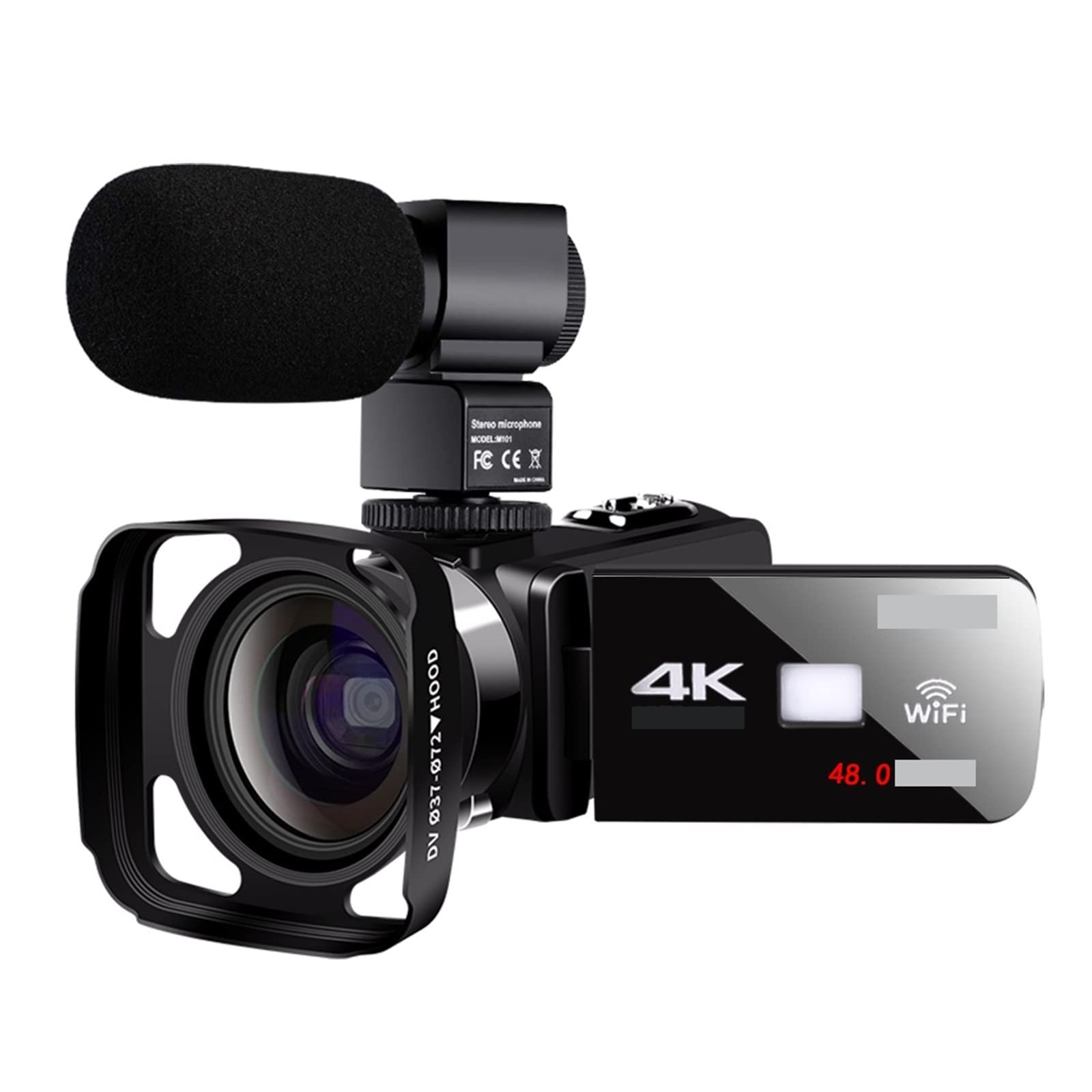 BODORME 4K Video Camera with Wide Angle Lens, Infrared Night Vision, 18X Zoom & Slow Motion - Perfect for Vlogging, YouTube Streaming, Travel & Sports Recording (No SD Card Included)