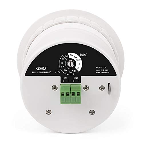 Pure Resonance Audio C3 3 Inch Micro Speaker Kit with Drywall Mounting Ring - Perfect for Home Theater, Office Background Music & DIY Audio Projects