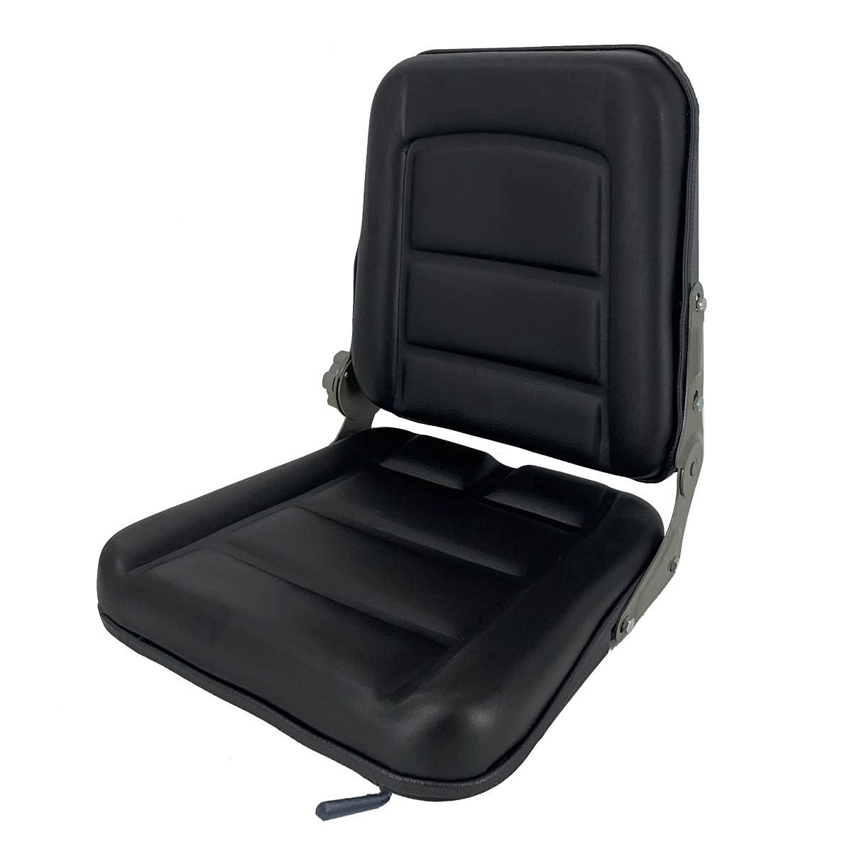 Universal Tractor Seat Replacement - Adjustable Suspension Seat for Forklifts, Skid Steers & Lawn Mowers - Ergonomic Black Seat with Backrest Angle Adjustment - Perfect for Farming, Construction & Landscaping Work