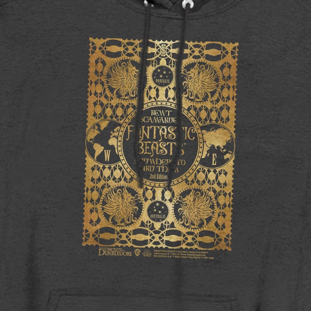 Fantastic Beasts The Secrets of Dumbledore Unisex Pullover Hoodie - Soft Heather Fleece for Men & Women - Perfect for Movie Nights, Cosplay & Casual Wear