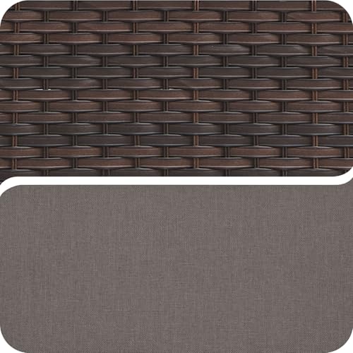 Brown Wicker / Gray Cushion