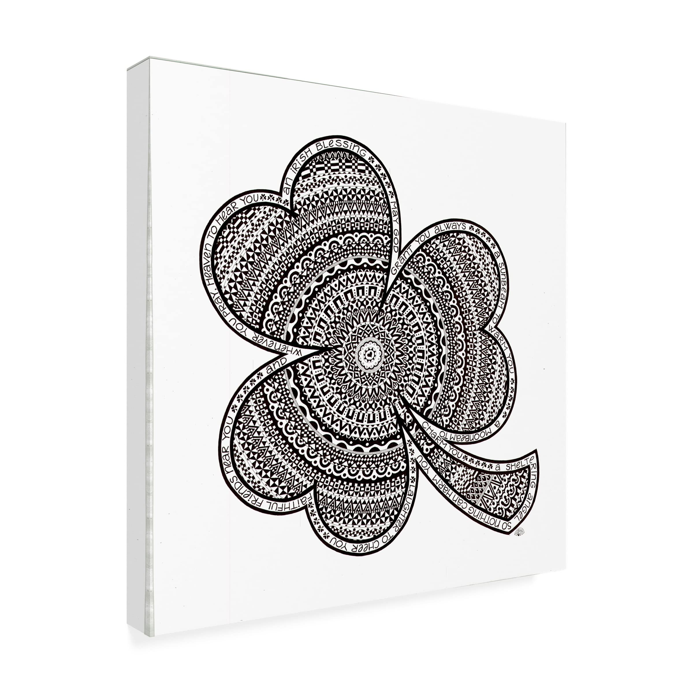 Trademark Fine Art 'Irish Blessing' 18x18 Inch Canvas Wall Art by Siobhan - Perfect for Home Decor, Living Room, Bedroom & Office