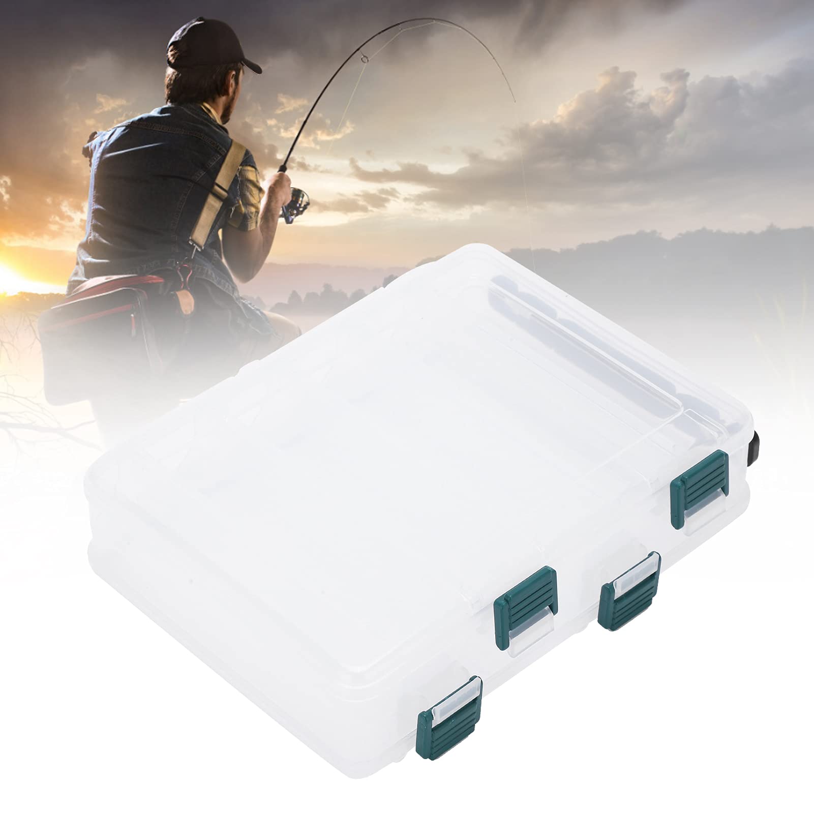 2-Pack Fishing Tackle Storage Box - Double Layer Multifunctional for Outdoor Fishing Gear