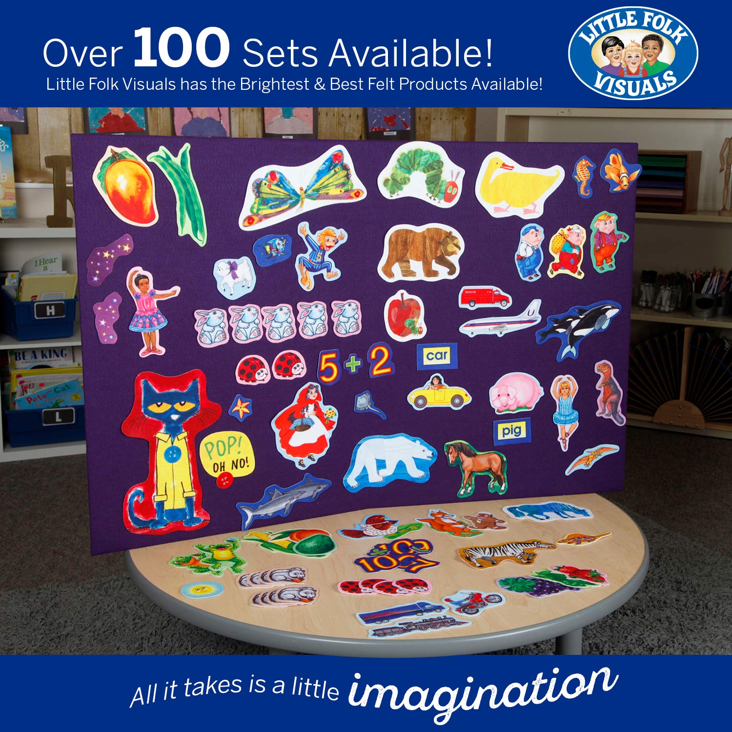 My Plate Precut Flannel & Felt Board Figures Set - 56 Pieces for Early Childhood Education | Perfect for Storytelling, Classroom Activities & Homeschool Learning