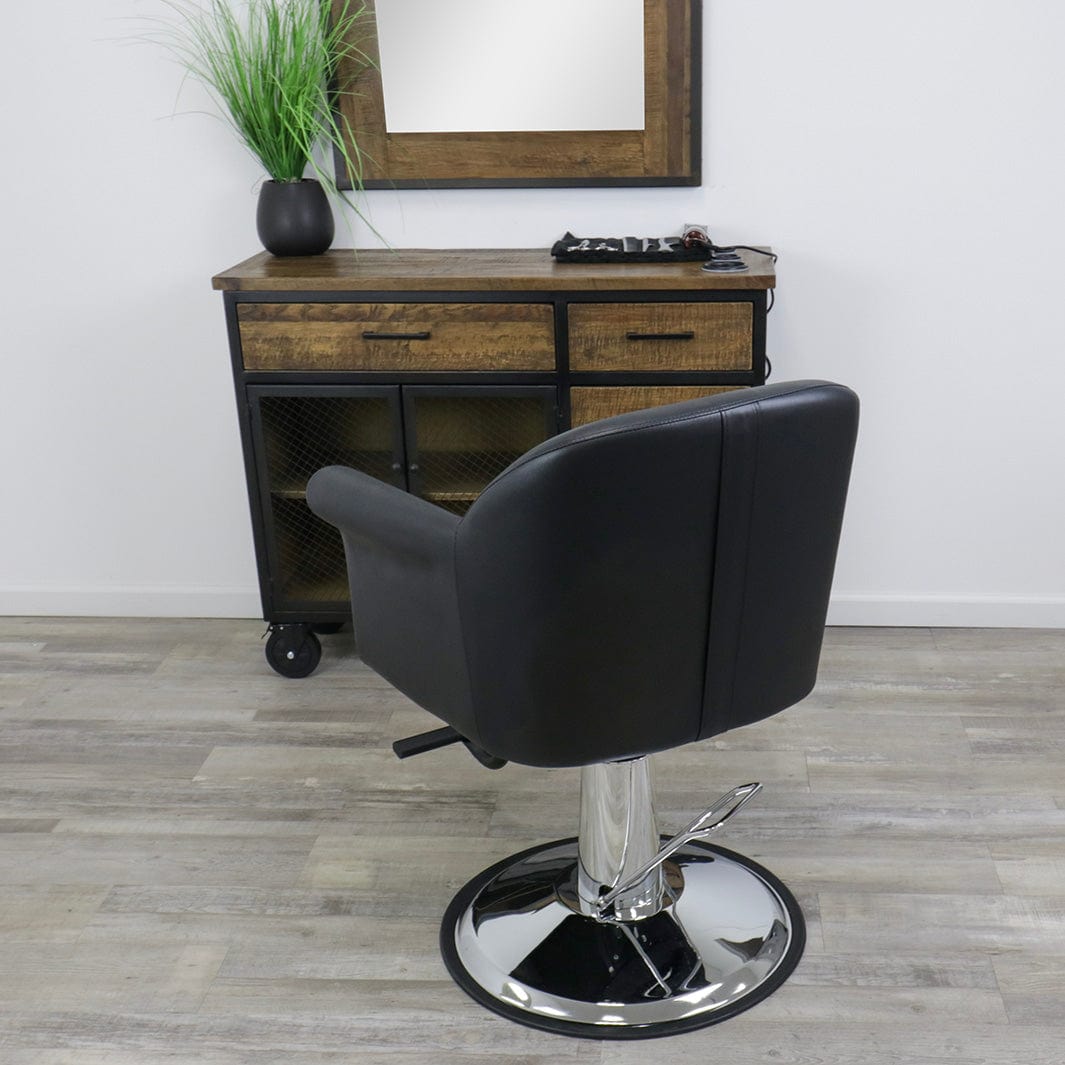 Premium Hudson Salon Chair - Professional Hydraulic Barber & Stylist Chair for Hairdressing, Beauty Salon & Home Use - Heavy Duty Adjustable Swivel Base with Footrest