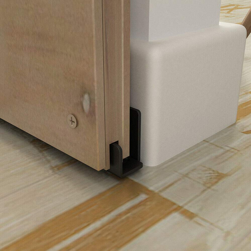 2 Pack Adjustable Sliding Barn Door Floor Guide Roller - Wall Mount Hardware for Smooth Door Movement - Perfect for Bedroom, Closet, and Home Office Doors