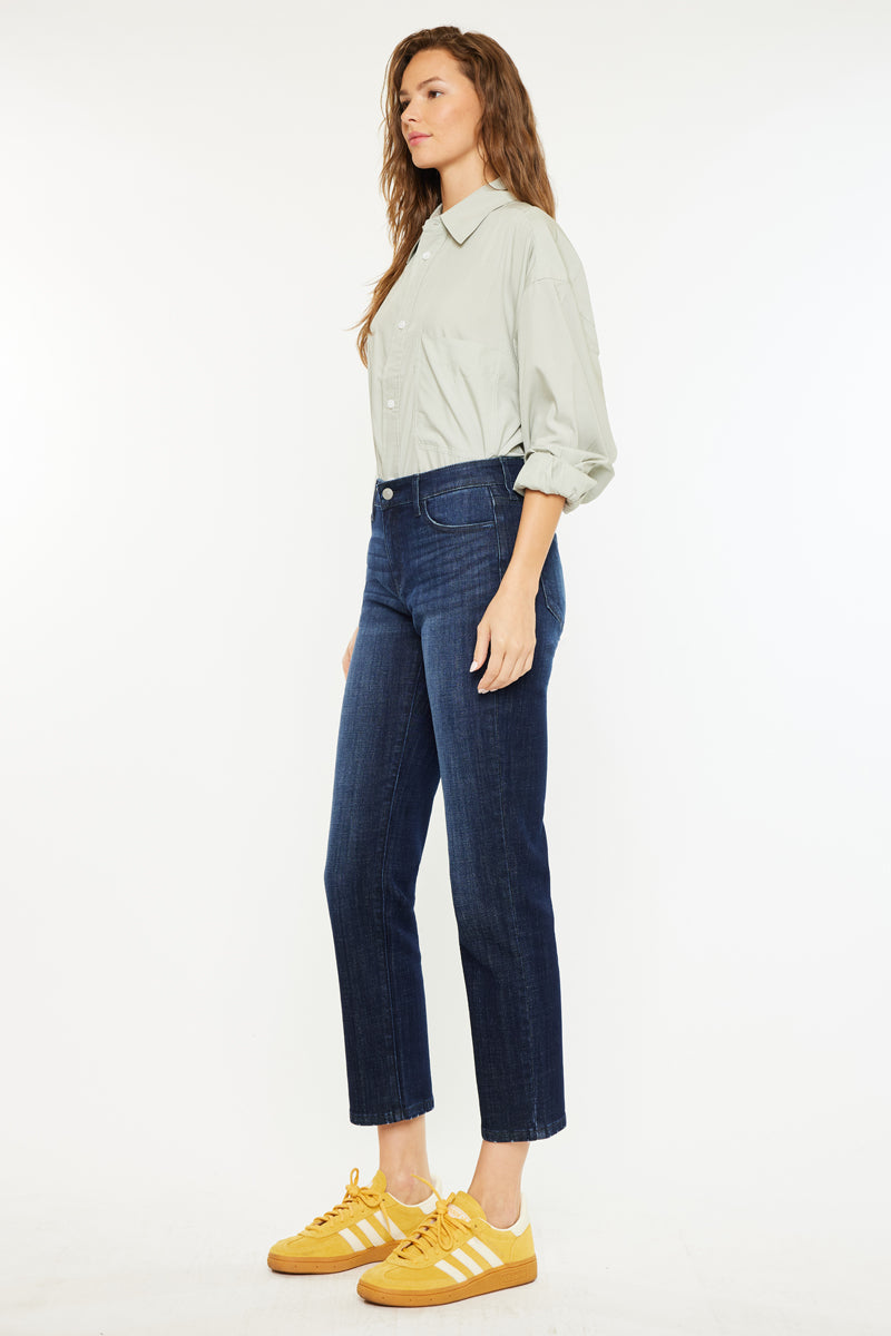 Delvey Essentials Mid Rise Boyfriend Jeans for Women - Comfortable Stretch Denim Pants, Casual Relaxed Fit - Perfect for Everyday Wear, Weekend Outings and Coffee Dates