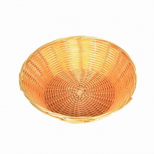Round Woven Bread Basket - 8 Inch Polyethylene Wire Bread Storage Basket (12 Pack) | Perfect for Bakery, Kitchen Storage & Picnic Serving