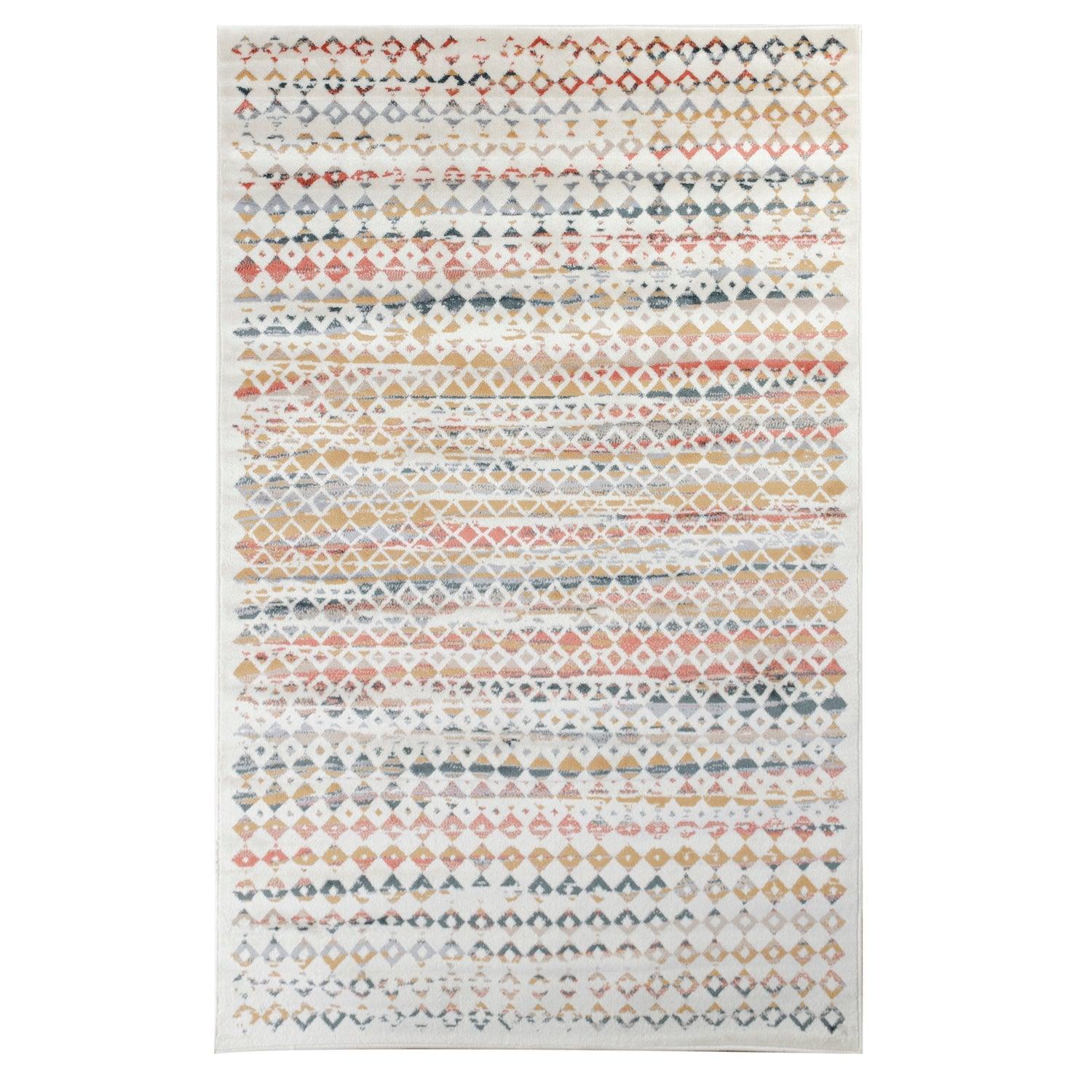 Numair Abstract Geometric Diamonds Indoor Area Rug - Non-Slip Modern Runner for Living Room, Bedroom & Office Decor