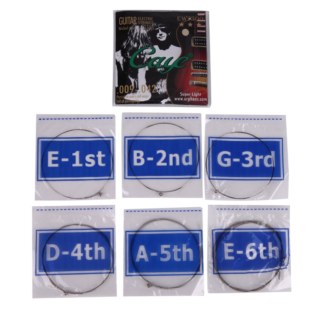 Premium Sikiwind Caye EW Series Nickel Plated Steel Electric Guitar Strings - Bright Tone & Long-Lasting Durability for Rock, Blues & Metal Performances