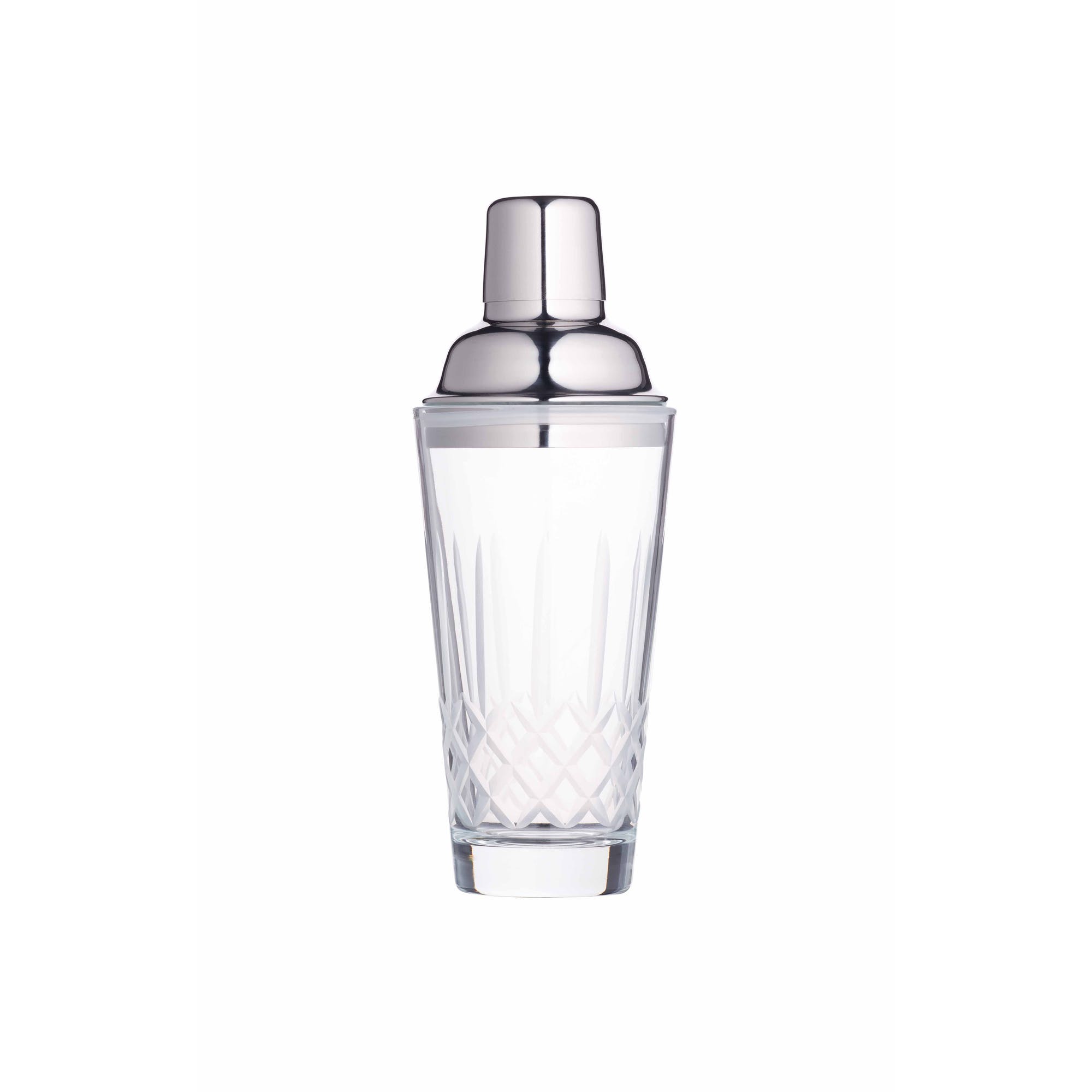 Premium 350ml Cut Glass Cocktail Shaker - Bar Quality Mixing Tool for Martinis, Margaritas & Home Bartending - Perfect for Parties, Gifts & Professional Use