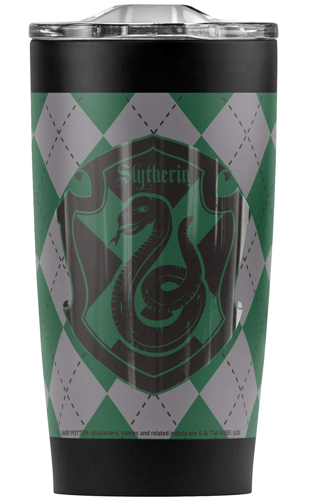 Harry Potter Hufflepuff Crest Stainless Steel Tumbler 20oz - Vacuum Insulated Travel Mug with Leakproof Lid for Coffee, Tea & Cold Drinks | Perfect for Office, Commuting & Outdoor Adventures