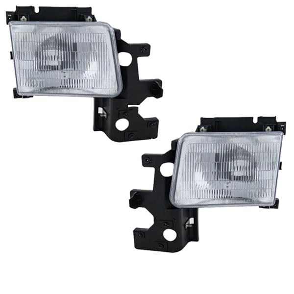 1994-1997 Dodge Ram Van Full Size Headlight Assembly with Bulbs - Left & Right Side Set - Perfect for Replacement & Restoration Projects