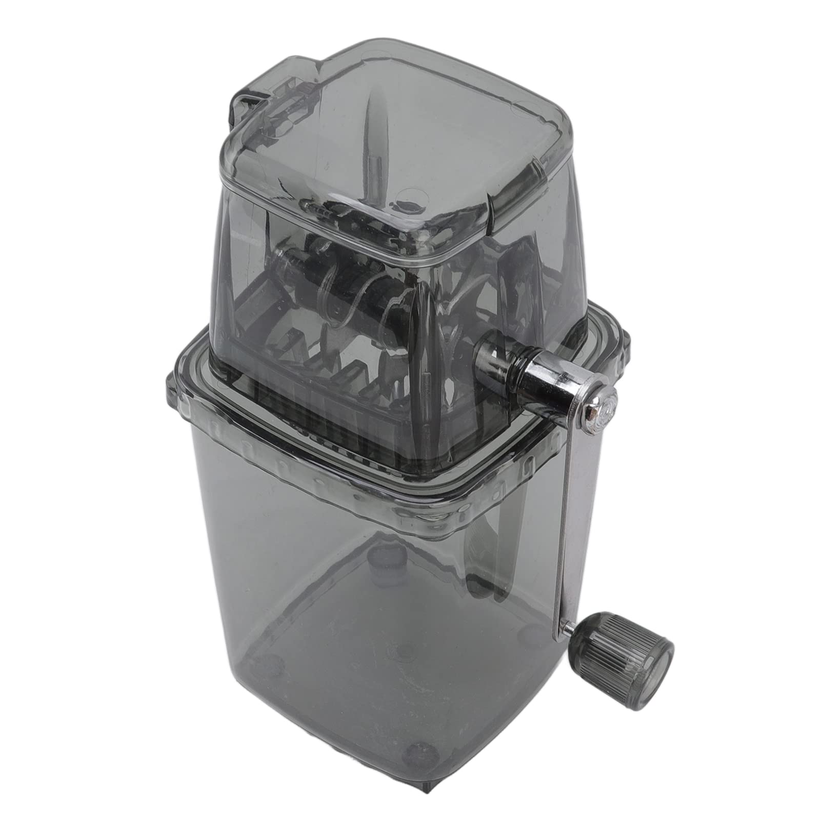 Premium Manual Ice Crusher - Portable Hand Crank Ice Shaver Machine for Snow Cones, Cocktails & Home Use - Compact Grey Countertop Ice Maker for Kitchen, Bar, Parties & Outdoor Events