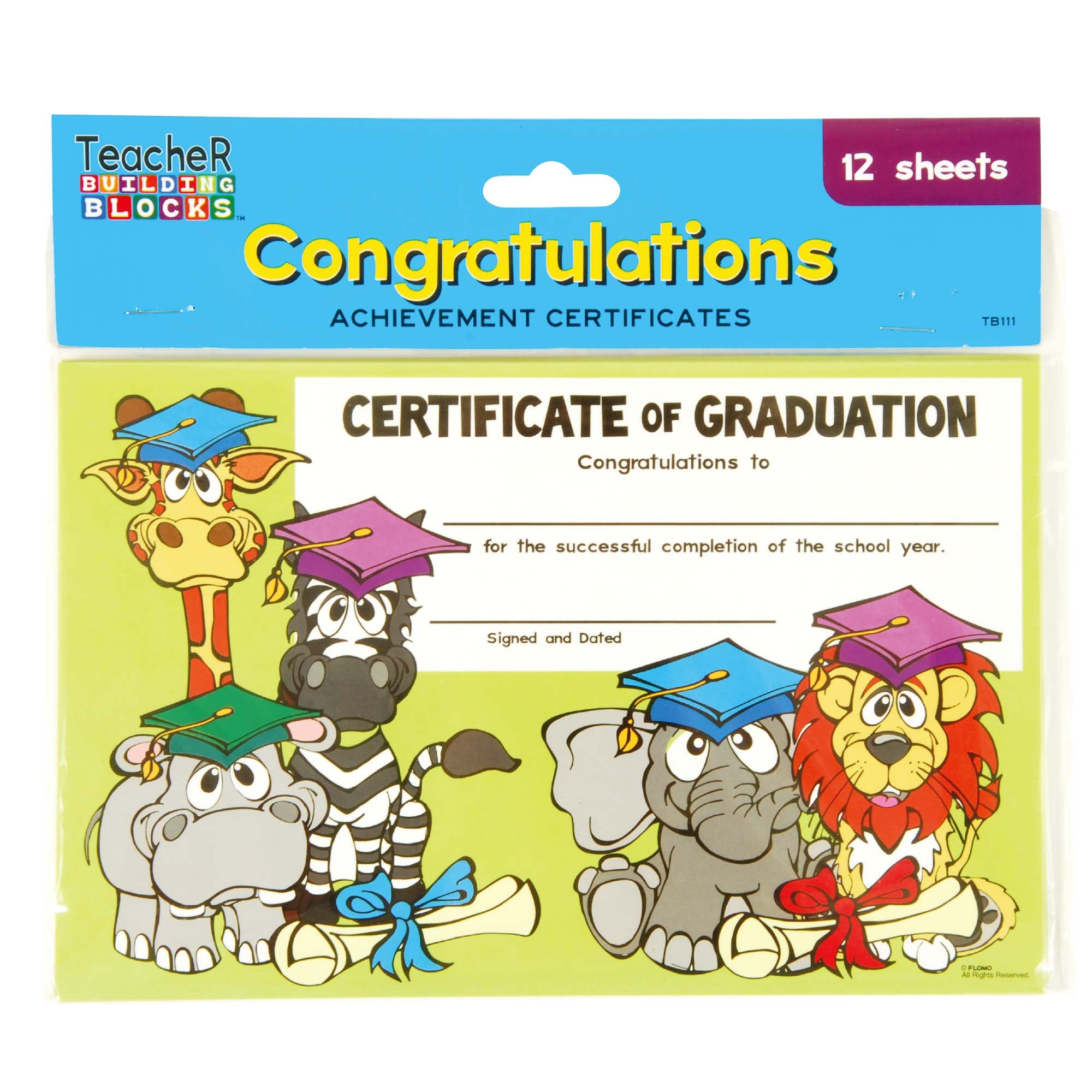 12-Pack Congratulations Certificates 8.5