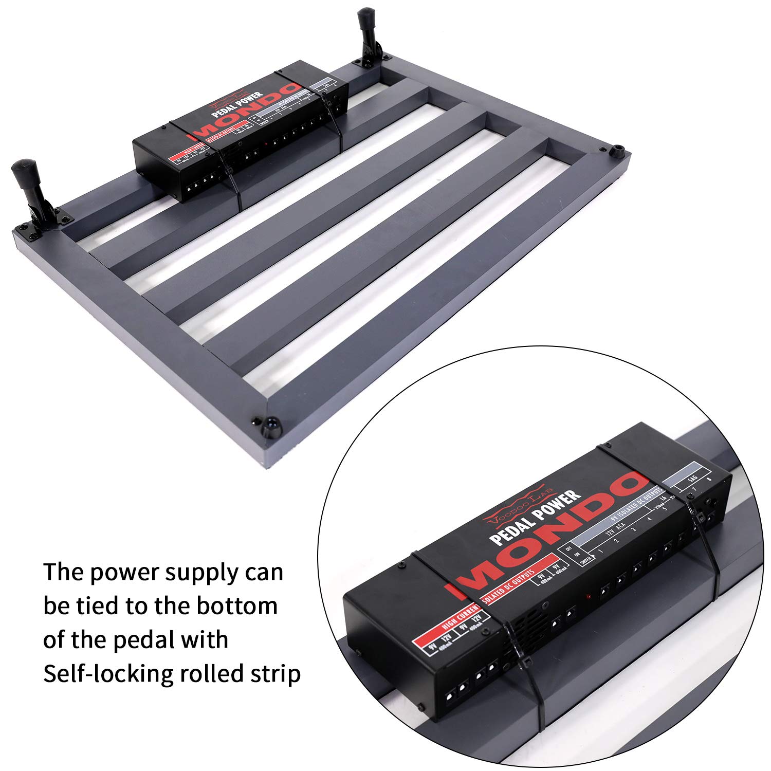 Ghost Fire SPL-06 Aluminum Alloy Guitar Pedal Board - Ultra Lightweight 24.4x15.7 Inch Effects Pedalboard with Carry Bag | Perfect for Live Performances, Studio Recording & Traveling Musicians