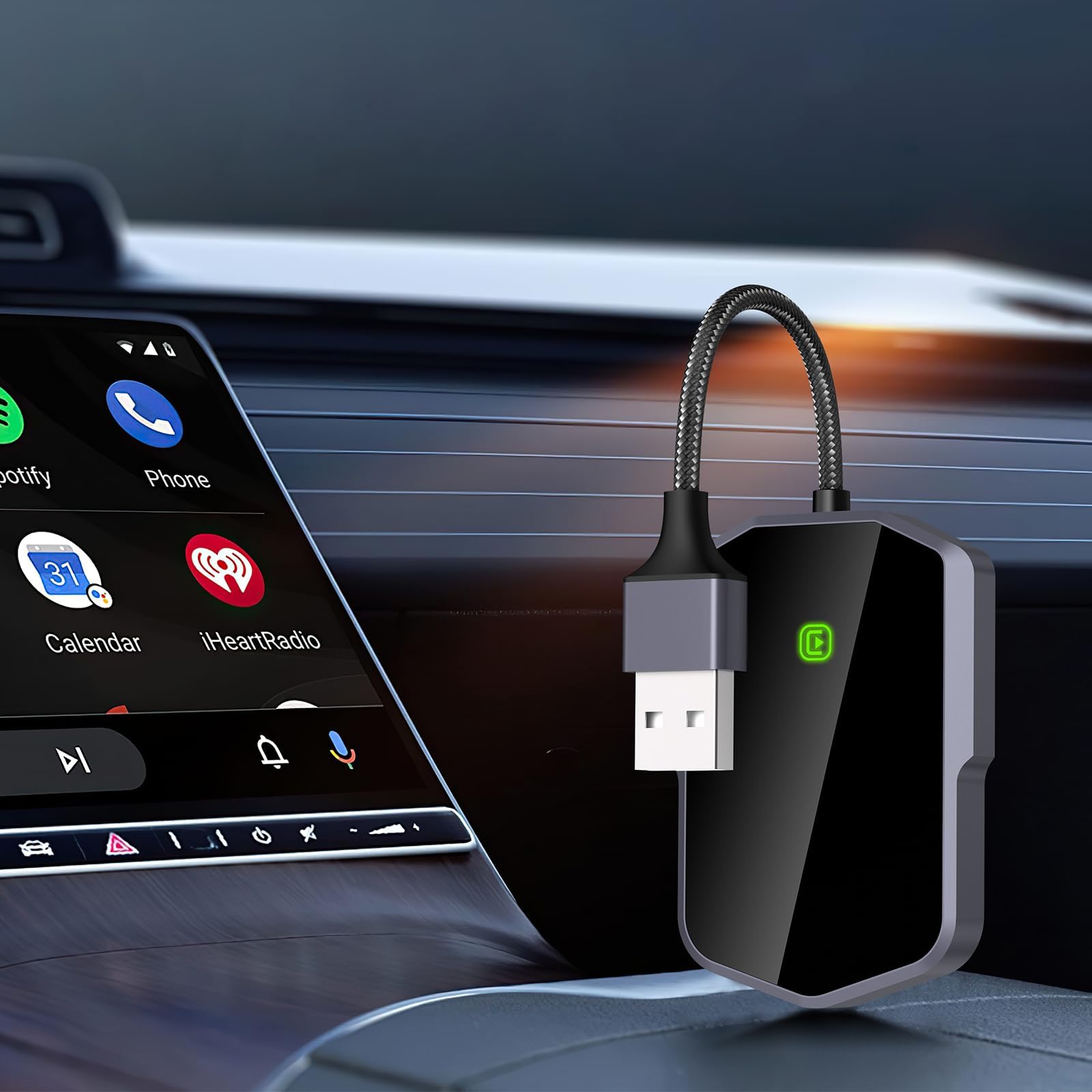 2025 Upgraded Wireless CarPlay Adapter for Apple iPhone - Convert Wired to Wireless Bluetooth CarPlay, Plug & Play Stereo Dongle for Cars 2017+ & iPhone iOS 10+ | Seamless Music Streaming & Hands-Free Calling While Driving