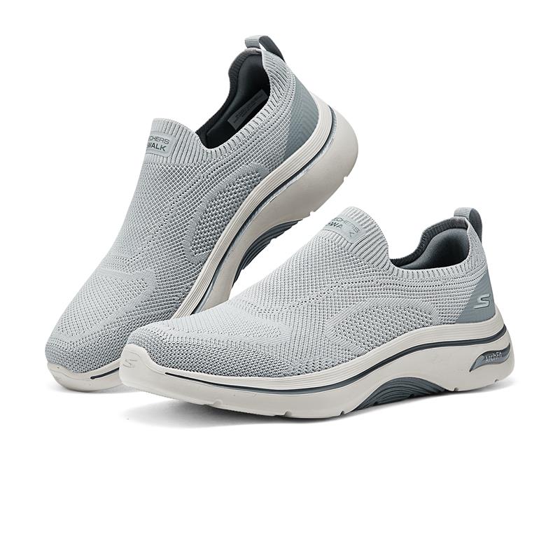 Skechers GO WALK ARCH FIT 2.0 Walking Shoes for Men - Comfortable Lightweight Sneakers with Arch Support (Gray) - Perfect for Walking, Travel & Everyday Wear