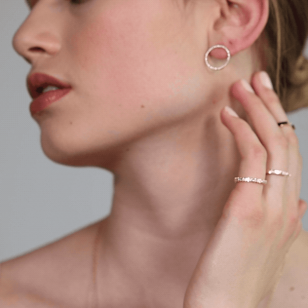 Central Park Hoop Stud Earrings - 14K Gold Plated Minimalist Hoops for Women - Perfect for Everyday Wear, Gifts & Special Occasions