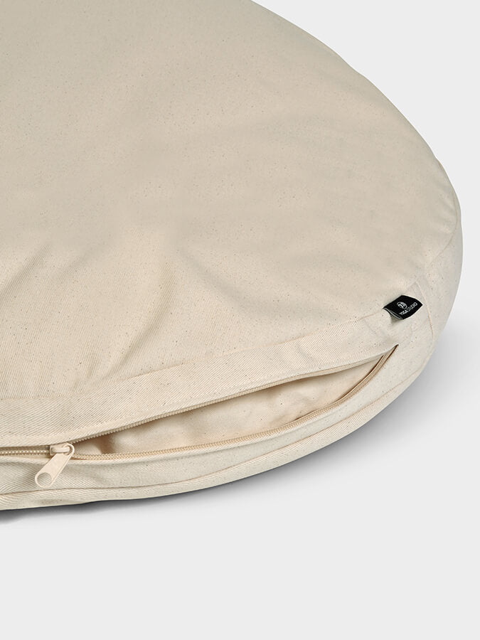 Organic Round Zabuton Meditation Cushion for Yoga & Zen Practice - Comfortable Floor Seating Pillow for Home Studio, Meditation & Relaxation
