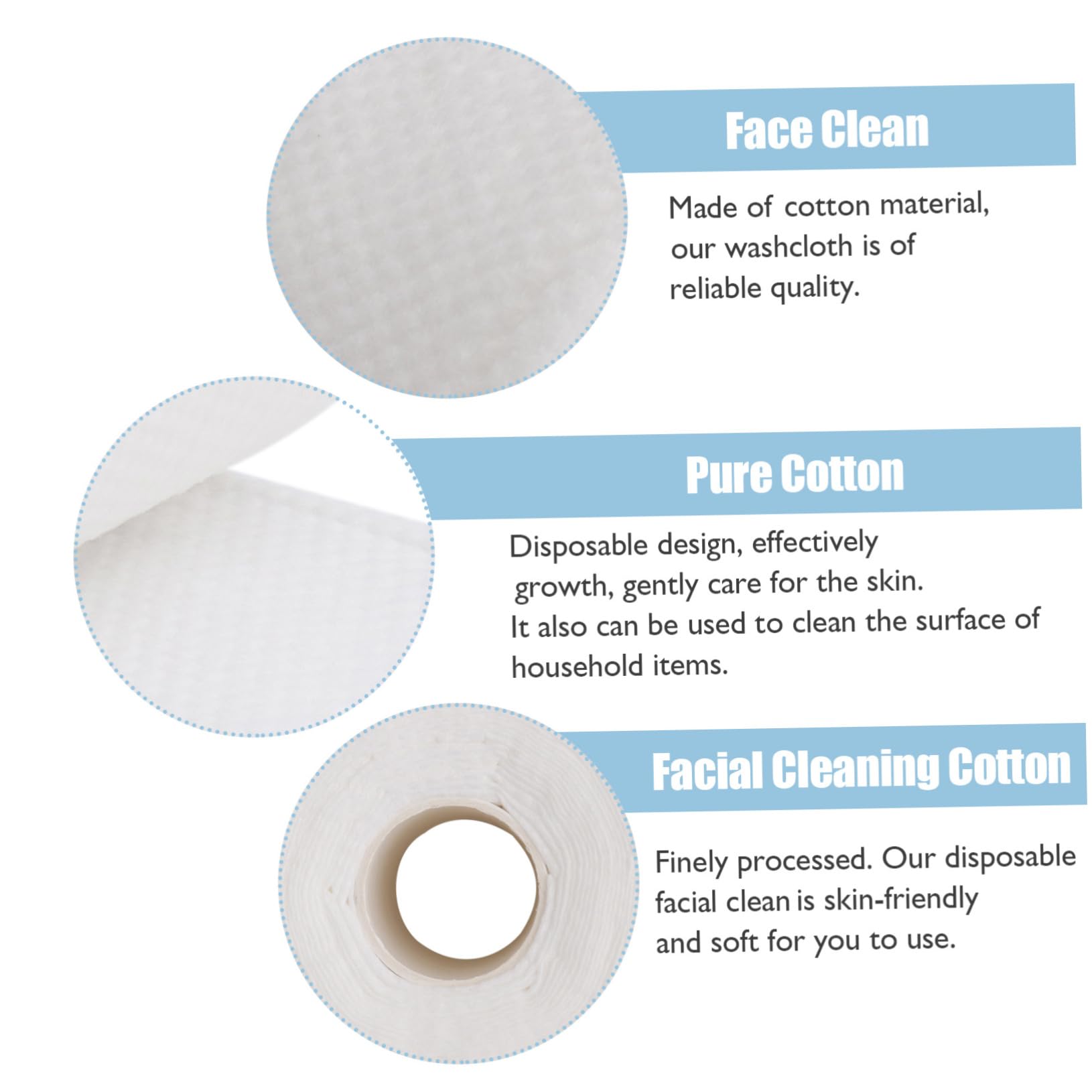 1pc Disposable Washcloth - Pure Cotton Makeup Remover Wipes, Soft & Absorbent Facial Towels for Deep Cleaning & Makeup Removal | Ideal for Travel, Gym & Daily Skincare Routine