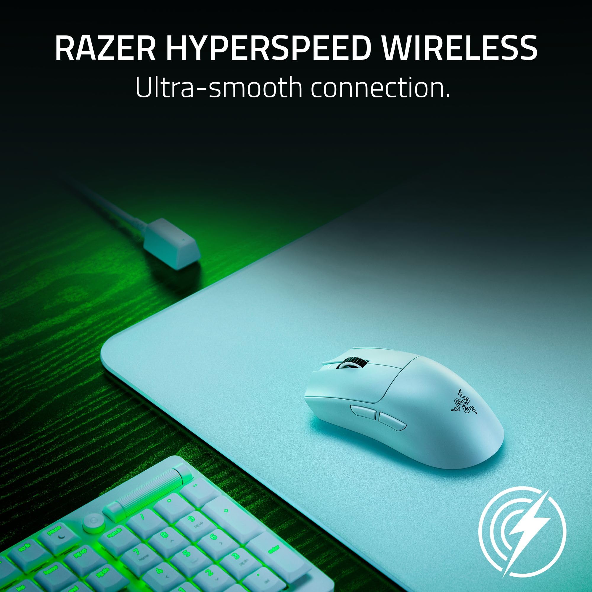 Razer Viper V3 Pro Wireless Esports Gaming Mouse - 55g Lightweight Symmetrical Design, 35K DPI Optical Sensor, 8K Polling Rate, Gen3 Optical Switches, 8 Programmable Buttons, 95-Hour Battery Life (White) - Perfect for Competitive Gaming, FPS, MOBA & Streaming