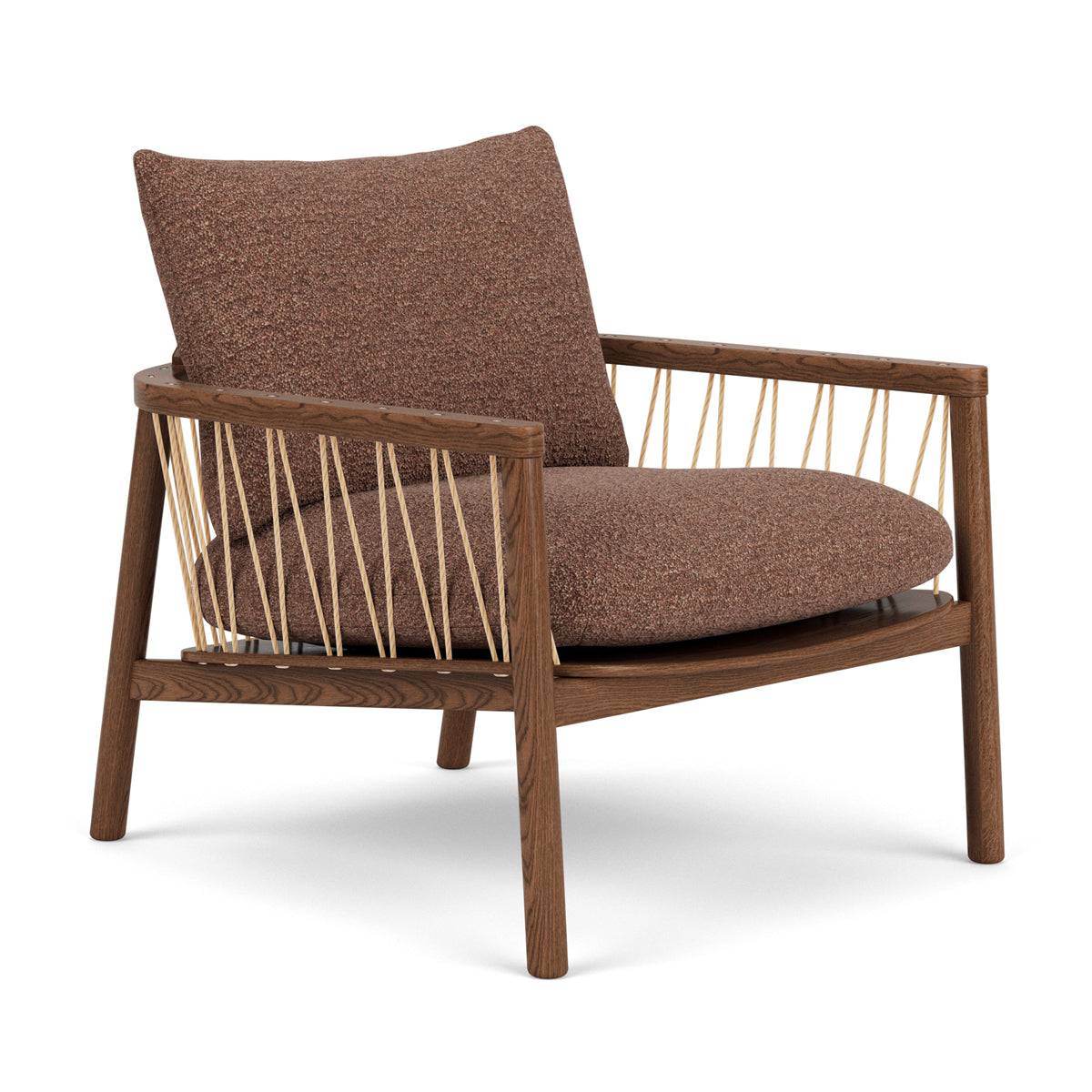 Enzo Boucle Armchair - Modern Velvet Upholstered Accent Chair for Living Room, Bedroom & Office - Stylish Comfortable Seating for Home Decor