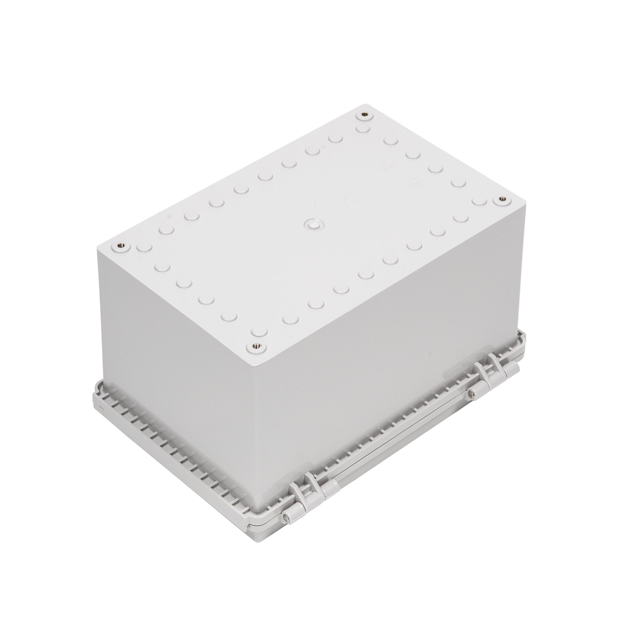 Boxco P Series 7.87 x 11.81 x 7.09 Inches (200 x 300 x 180mm) Waterproof Plastic Enclosure - IP67 Rated, IK08 Impact Resistant, ABS Material with Grey Cover & Molded Hinge Latch - Ideal for Outdoor Electrical Equipment, Industrial Control Boxes & Harsh Environment Protection