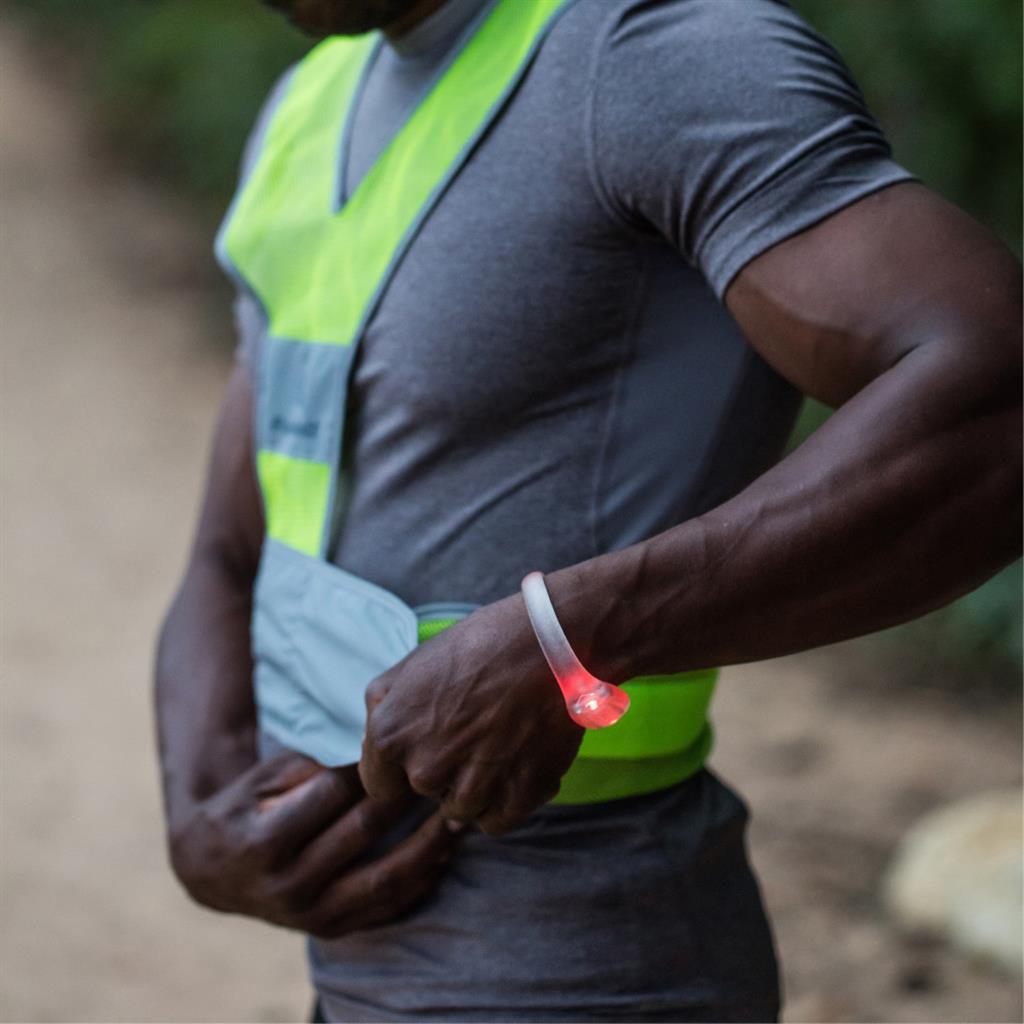 FuelBelt Fire Flare Band - High Visibility Reflective Running Belt for Night Safety - Perfect for Jogging, Cycling & Outdoor Activities