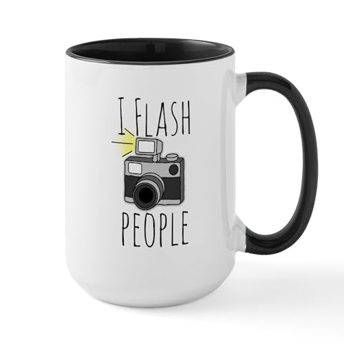 White/Black Inside - I Flash People Photography Large Mug