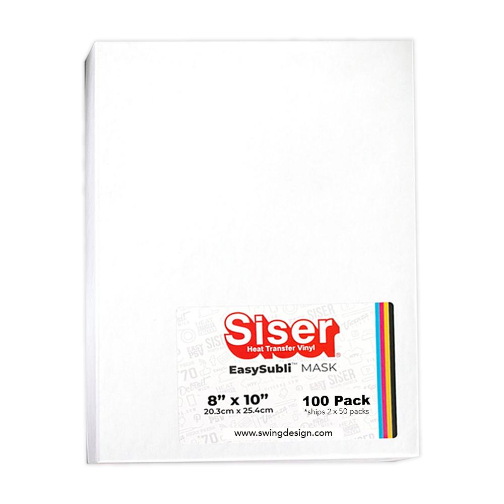 Siser EasySubli Heat Resistant Transfer Tape 8x10 Inches - 100 Pack for T-Shirt, Mug & Sublimation Printing Projects