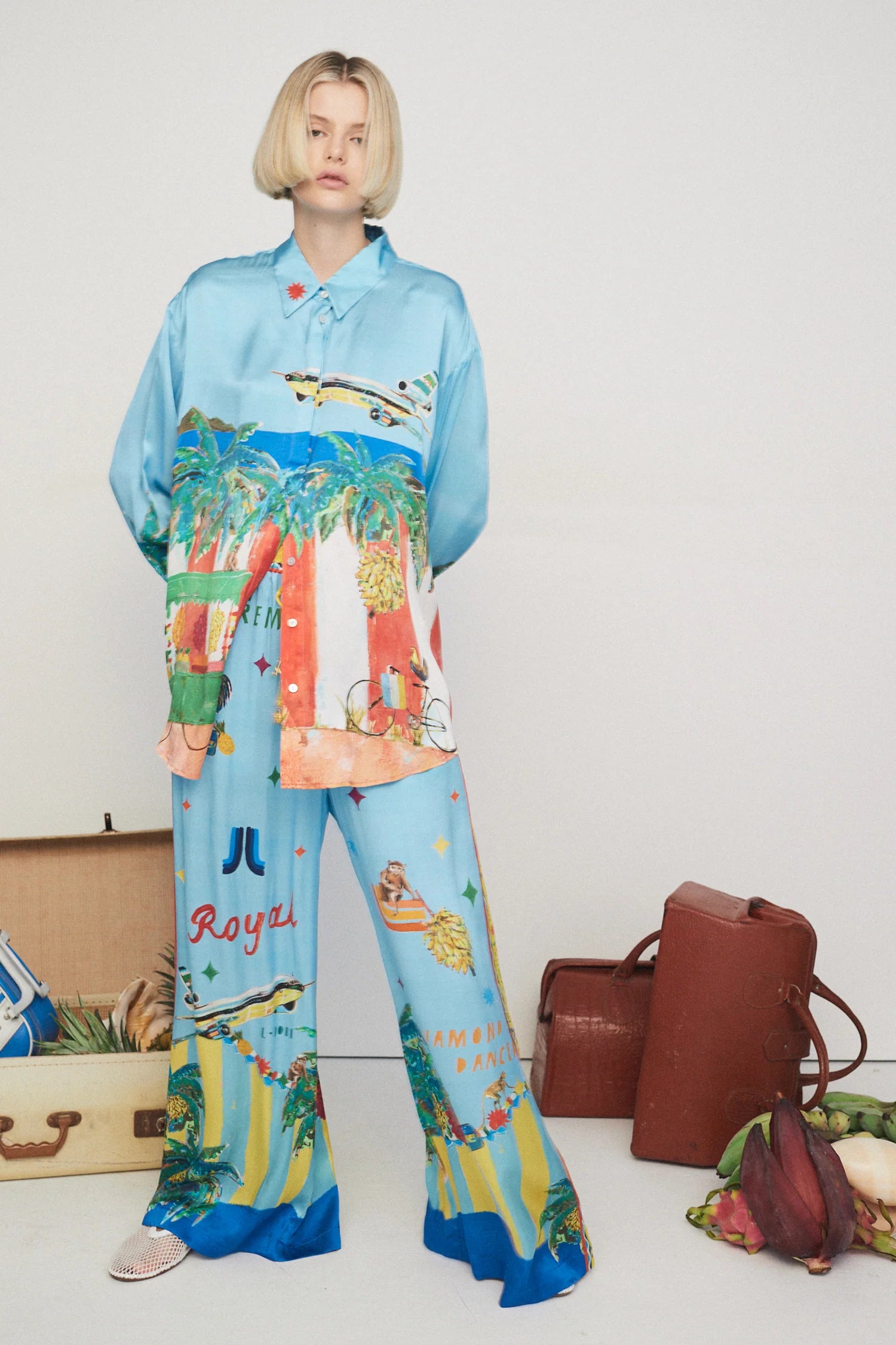 All Aboard Silk Shirt for Women - Elegant Long Sleeve Blouse for Work, Party & Special Occasions