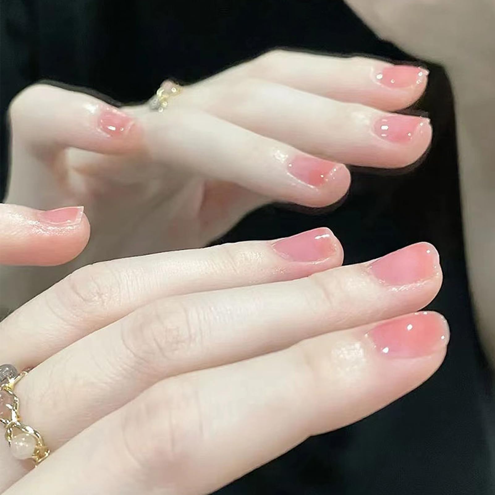 Clear Pink Nail Polish - Quick Dry & Long Lasting Sheer Jelly Polish, Translucent Tinted Nail Lacquer for Natural Look | Perfect for Everyday Wear, French Manicures & All Seasons