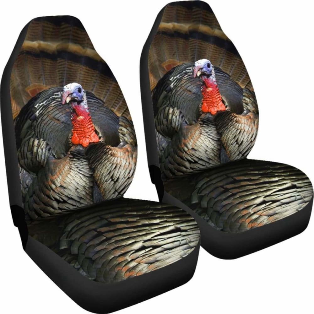 2Pcs Premium Turkey Car Seat Covers - Universal Fit for Most Vehicles - Waterproof & Durable Protection - Perfect for Road Trips, Camping, and Daily Commute