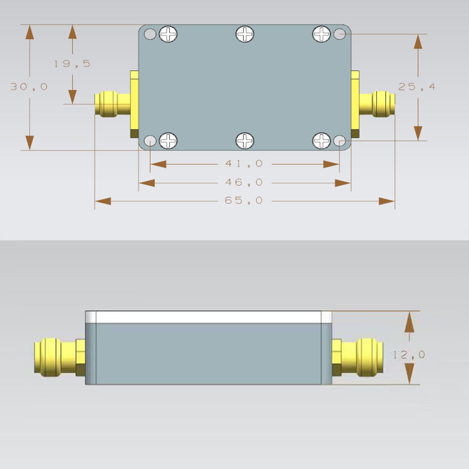 10M-6GHz RF Amplifier - 10dB/20dB/30dB/40dB High Gain Driver Receiver - Signal Booster for Ham Radio, Wireless Communication & Antenna Systems