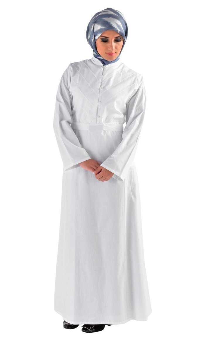Elegant Short Collared Flared Abaya Dress for Women - Modest Islamic Fashion for Daily Wear & Special Occasions
