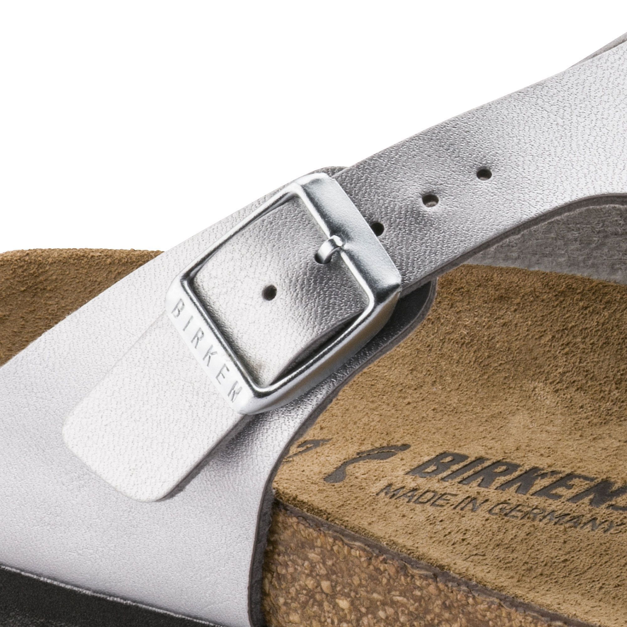 BIRKENSTOCK GIZEH Women's Sandals - Silver Birko-Flor Synthetic Upper Comfort Footbed | Perfect for Summer, Beach, Casual Wear & Everyday Comfort