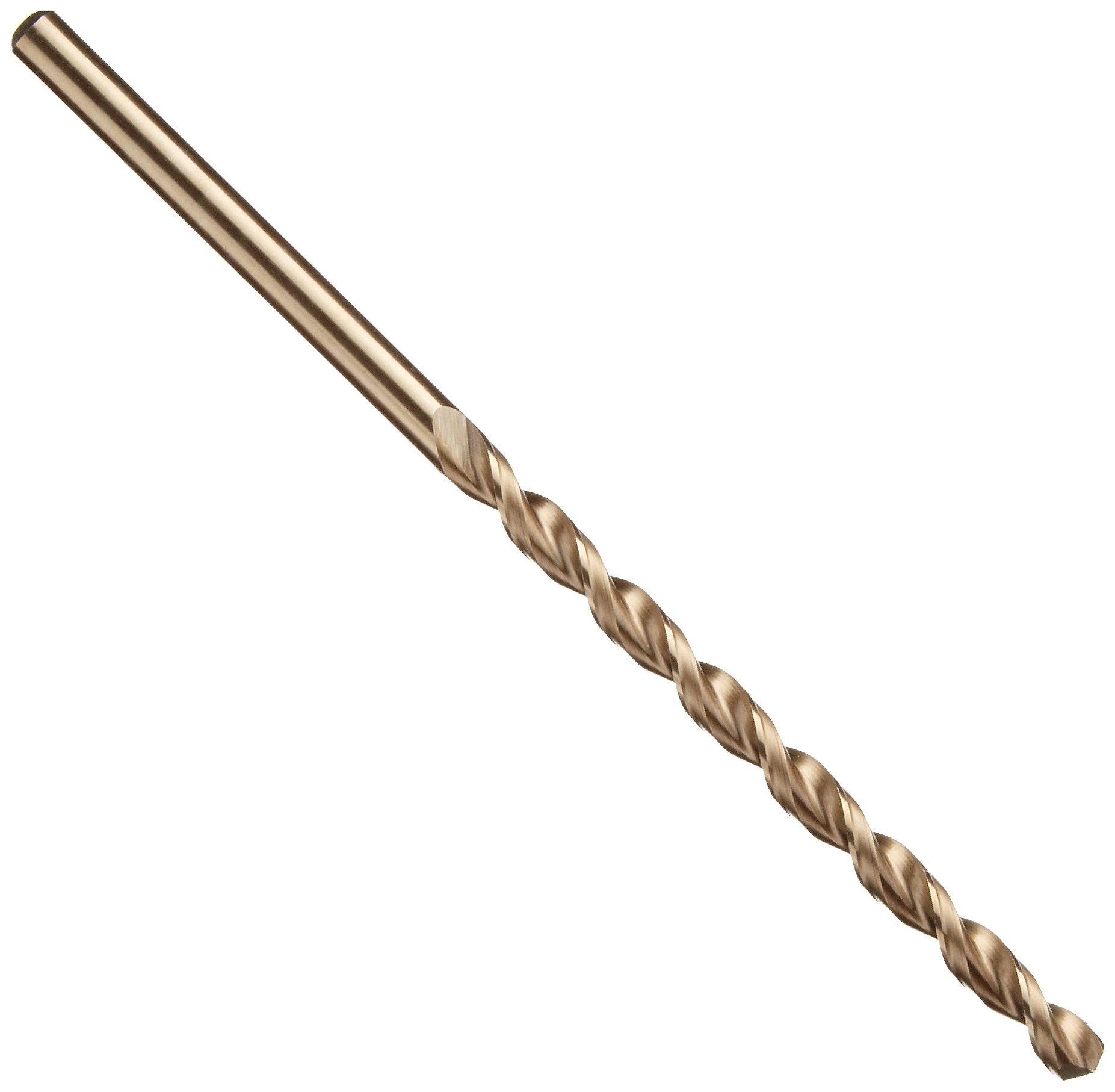 Cleveland 2575 Cobalt Steel Drill Bits - 10-Pack #30 Wire Size | Gold Oxide Finish, 135° Notch Point, Parabolic Flute | Ideal for Metalworking, Woodworking & DIY Projects