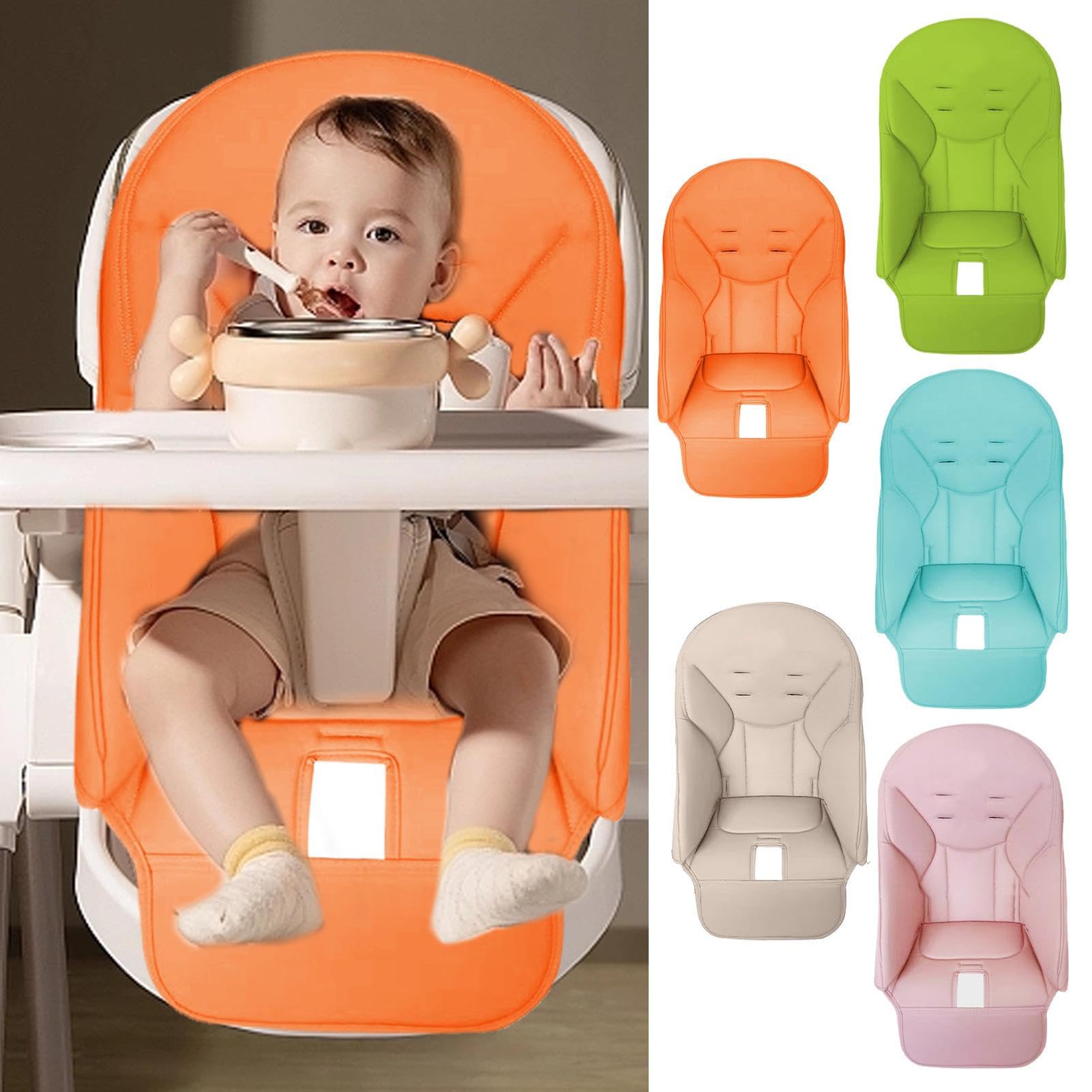 5 Pack High Chair Cushions - Soft PU Leather Baby Dining Chair Seat Pads - Waterproof & Comfortable for Infants & Toddlers - Fits Most High Chairs - Perfect for Home, Restaurant & Daycare Use