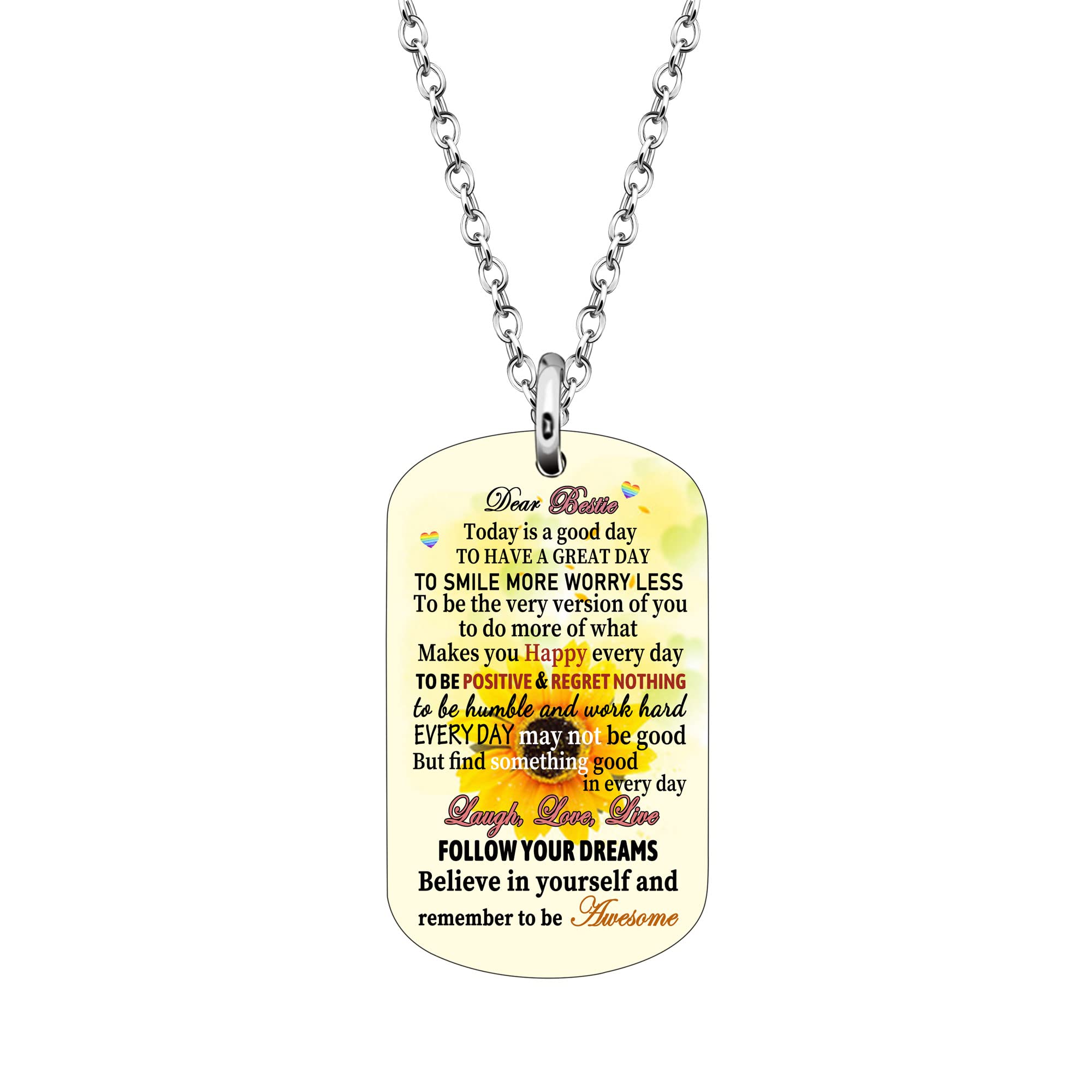 Inspirational Necklace for Women & Men - Birthday Gift for Her/Him - Perfect for Daily Motivation