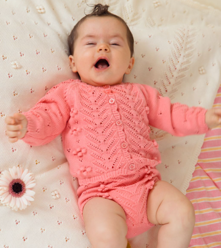 LOUISE MISHA CHALLI CARDIGAN for Baby Girls (6-24 Months) - Soft Knit Sweater for Playdates, Family Photos & Special Occasions