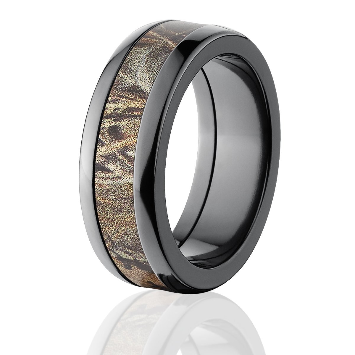 Realtree Max 4 Camo Rings for Men - Durable Camouflage Wedding Bands & Hunting Rings - Perfect for Outdoor Adventures, Hunting Trips, and Military Enthusiasts