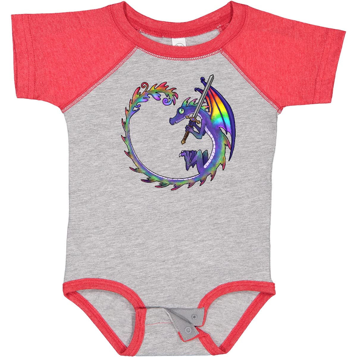 Rainbow Dragon Baby Bodysuit - Soft & Fun for Playtime