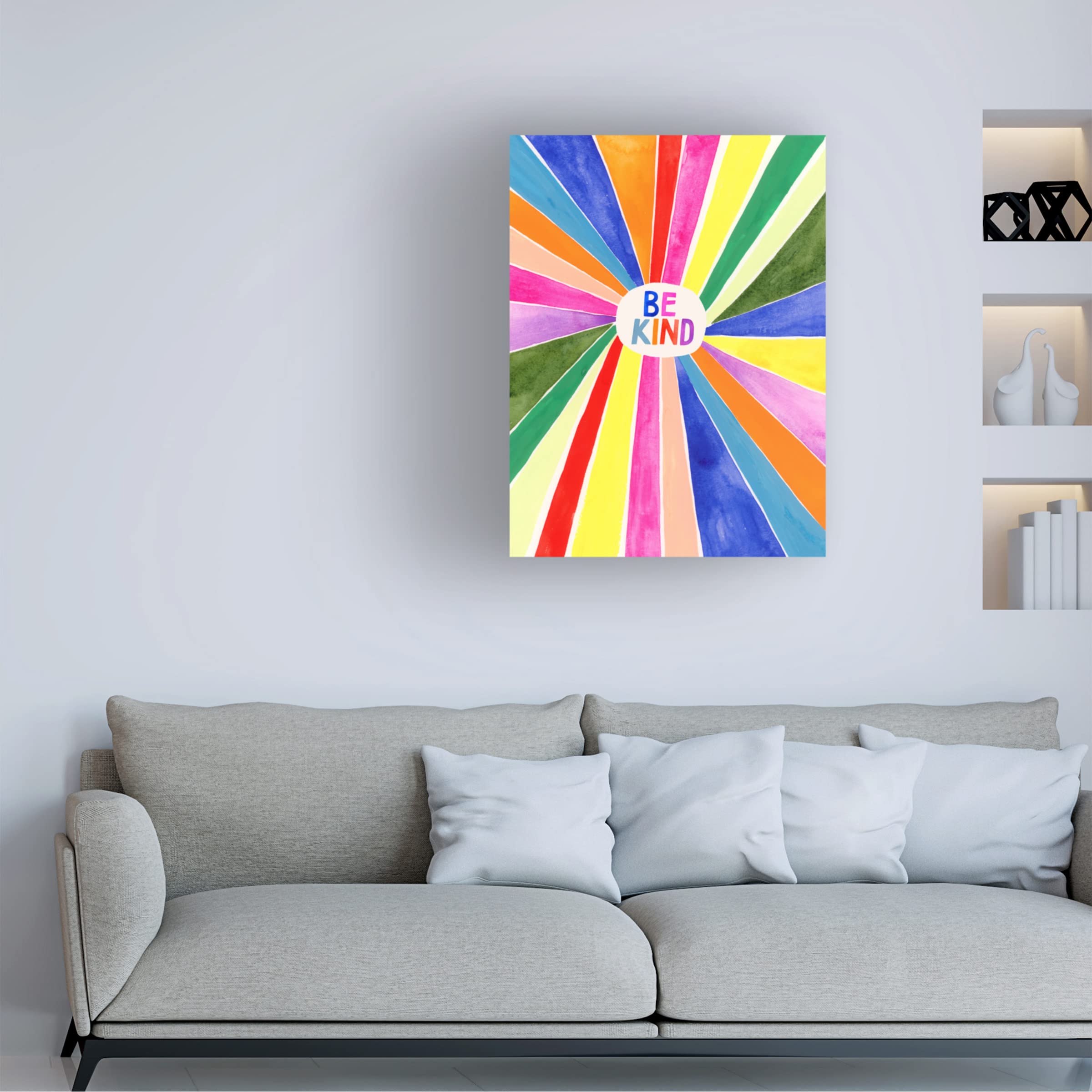 Victoria Barnes 'Love Loudly III' Canvas Wall Art Print - Modern Home Decor for Living Room, Bedroom & Office - Framed Contemporary Painting