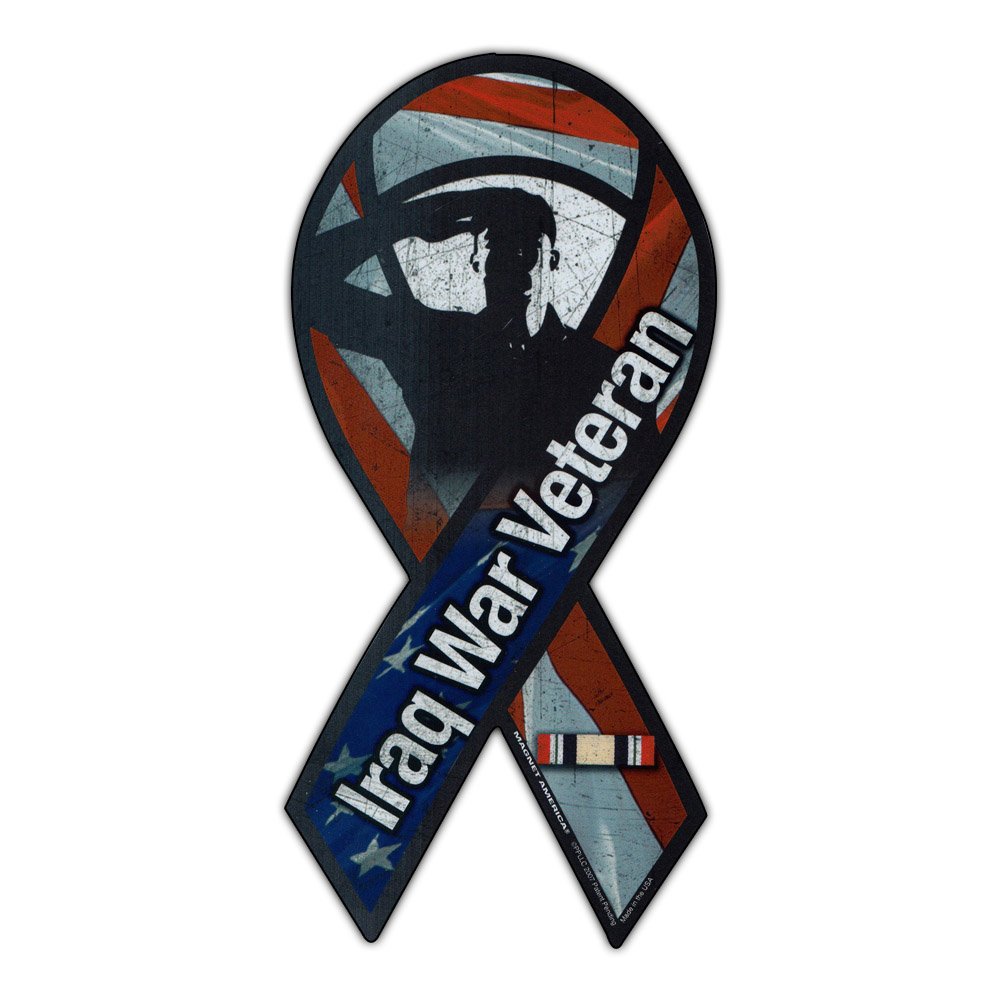Iraq War Veteran Magnetic Bumper Sticker - 3.75x8