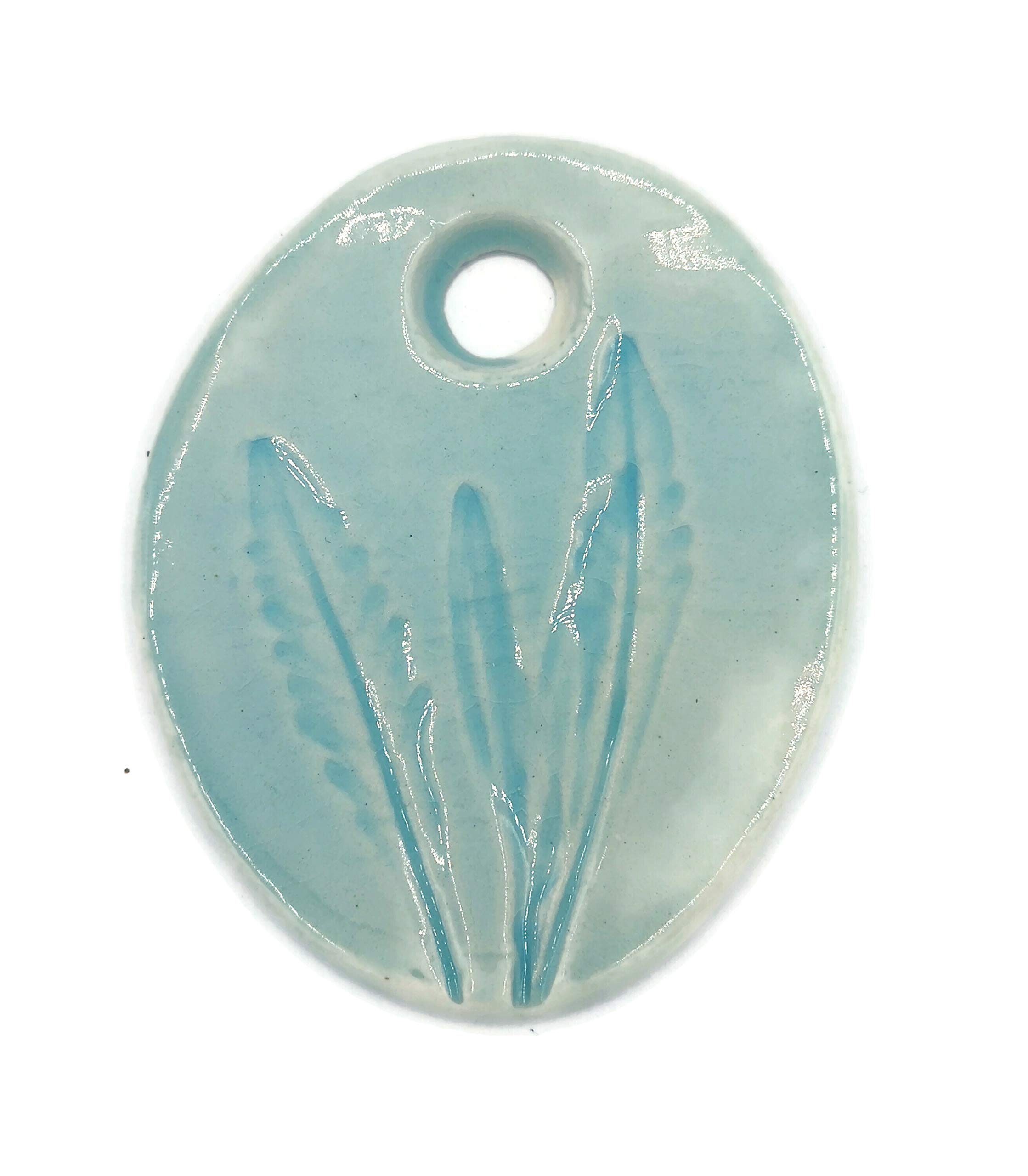 Handmade Turquoise Extra Large Lavender Pendant Charm for Necklace - Boho Jewelry, Women's Fashion Accessory, Gift for Her, Perfect for Weddings & Special Occasions