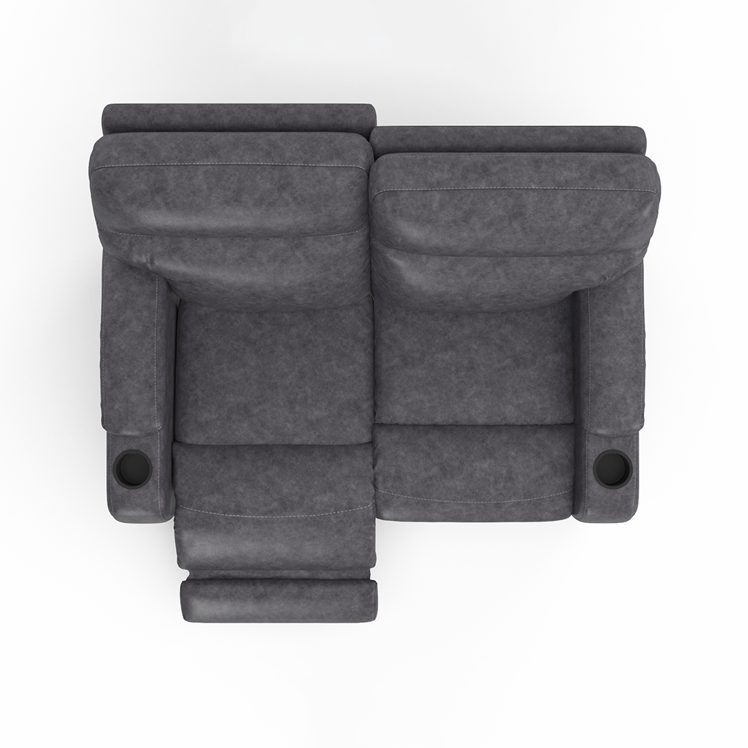 Jaguar Triple Power Loveseat - 3-Position Reclining Sofa with USB Charging & Cup Holders | Perfect for Living Room, Home Theater & Small Spaces