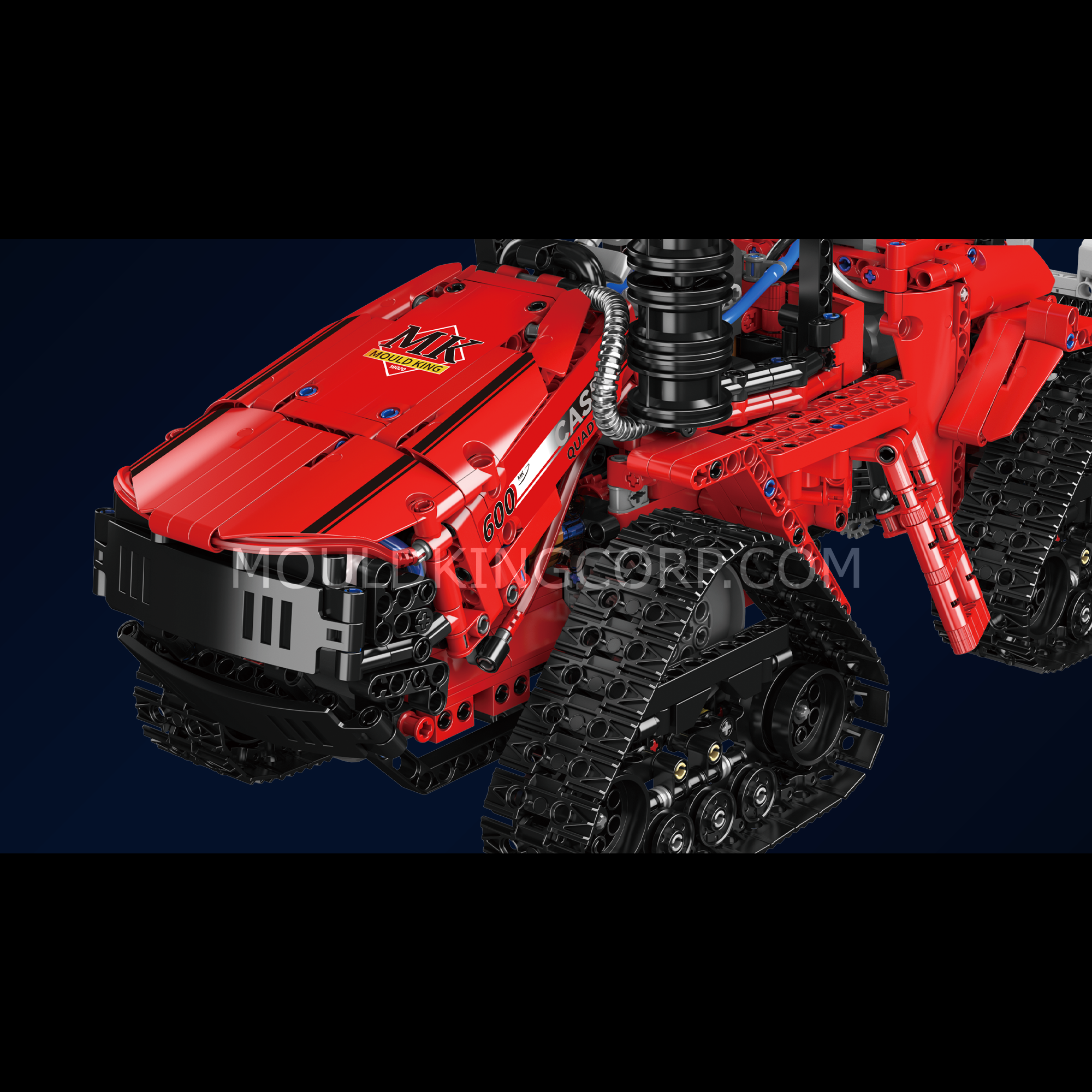 Mould King 18020S Remote Control Pneumatic Crawler Tractor Building Kit - 1,769 Piece STEM Construction Toy for Adults & Kids | DIY Engineering Model for Home, School & Gift Giving