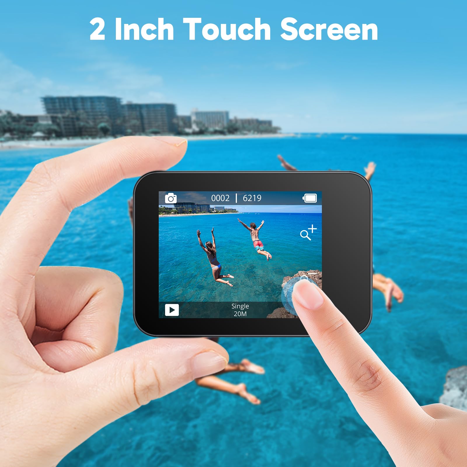 AKASO V50X 4K Waterproof WiFi Action Camera with Touch Screen - Ultra HD Sports Camera, 30fps, Adjustable Angle, 131ft Underwater, 2 Batteries & Accessories Kit - Perfect for Diving, Surfing, Skiing & Outdoor Adventures