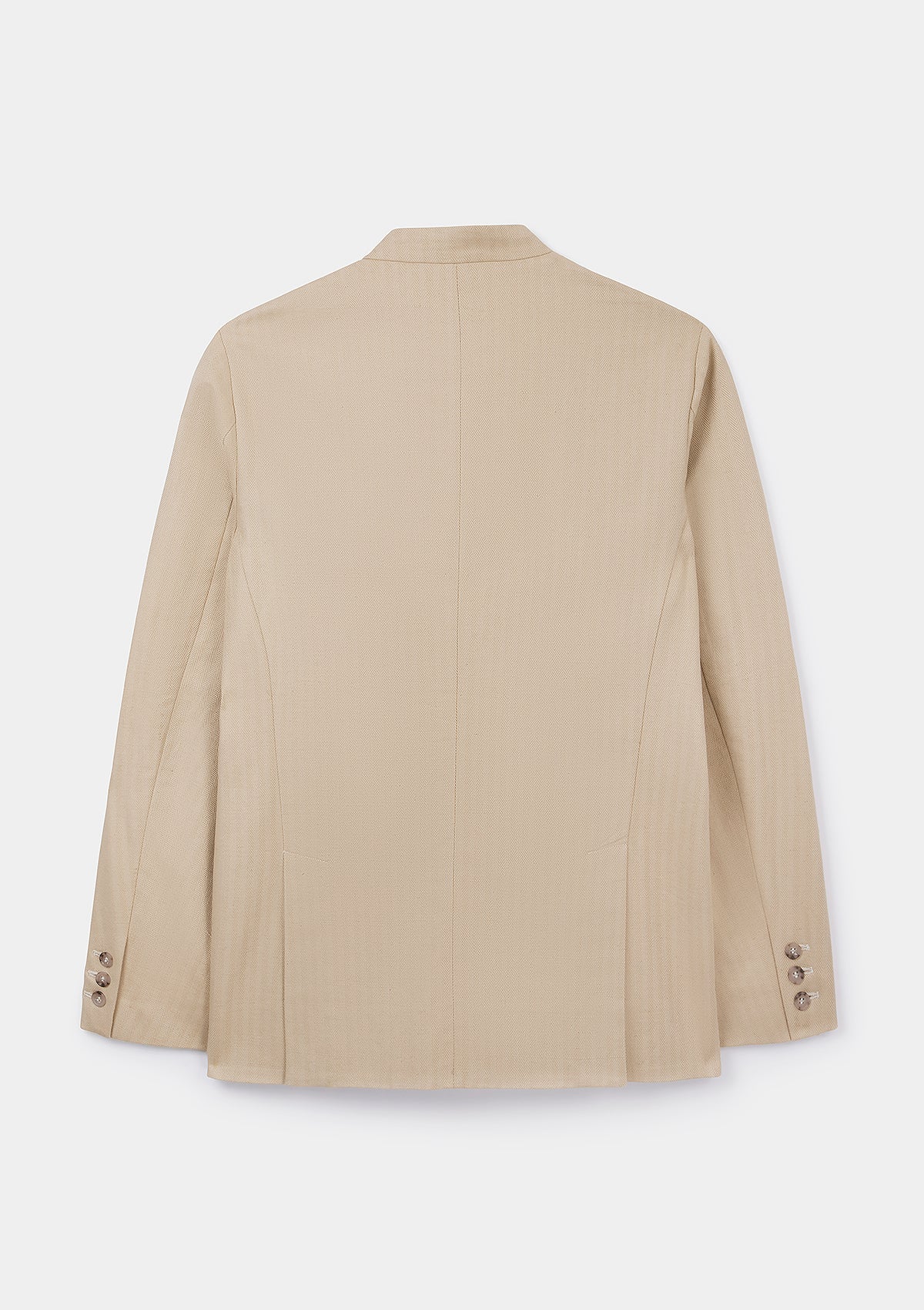Stylish Sand Herringbone Cotton Linen Nehru Jacket for Men | Breathable & Comfortable Summer Blazer | Perfect for Weddings, Parties & Business Casual Outfits